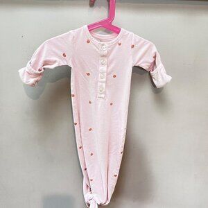 Kate Quinn Little Liam Baby Sleep Gown With Button Front & Knot Bottom 0-3 Month